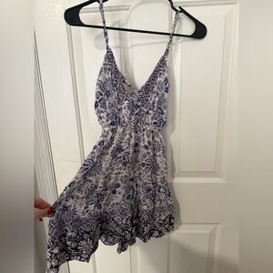 Angie Purple and White Floral Dress